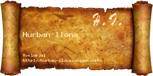 Hurban Ilona névjegykártya